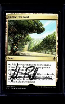 MTG Magic The Gathering Commander 2016 AP Artist Proof Auto #295 Exotic Orchard - Image 1
