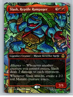 MTG - Teenage Mutant Ninja Turtles #208 Slash, Reptile Rampager (Borderless) - Image 1