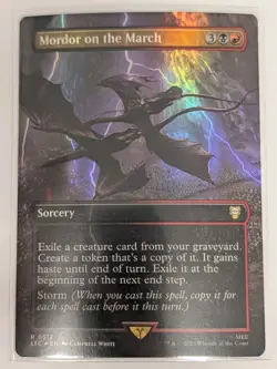 Mordor on the March (Borderless) Foil Commander: Lord of the Rings - MTG RARE - Image 1