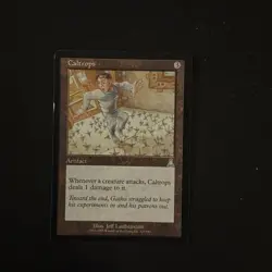 Magic The Gathering Urza's Destiny Caltrops #129 Lightly played - Image 1
