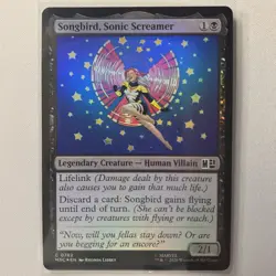 Songbird, Sonic Screamer 762 MSC Commander: Marvel Super Heroes Magic NM FOIL - Image 1