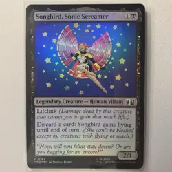 Songbird, Sonic Screamer 762 MSC Commander: Marvel Super Heroes Magic NM FOIL - Image 2