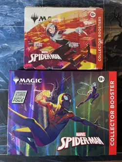 Magic The Gathering: Spider-Man Collector Booster Box & Omega Pack New MTG LOT - Image 1