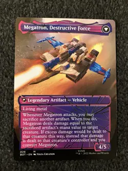 Magic The Gathering MTG - Megatron, Tyrant (Shattered Glass) - UB: Transformers - Image 2