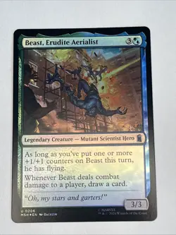 Beast, Erudite Aerialist Foil U Marvel Super Heroes 206 NM - Image 1