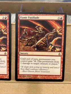 2x Flame Fusillade - Ravnica - Magic the Gathering MTG UP LP - Image 3