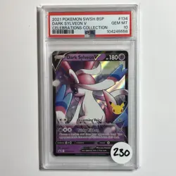 2021 Pokemon Celebrations Black Star Promo Dark Sylveon V #134 SWSH134 PSA 10 - Image 1