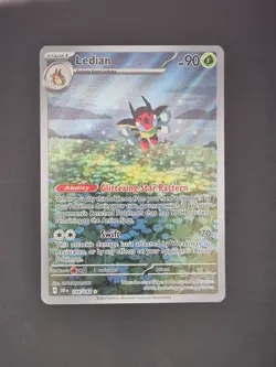 Pokemon Card Ledian 144/142 Stellar Crown Illustration Rare Holo NM - Image 1