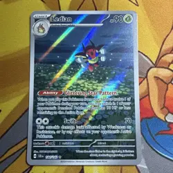 Pokemon Card Ledian 144/142 Stellar Crown Illustration Rare Holo NM - Image 1