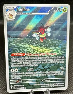 Ledian - 144/142 - Stellar Crown - Illustration Rare - NM - Pokemon TCG Card - Image 1