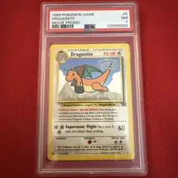 POKEMON 1999 DRAGONITE Movie Promo #5 PSA 7 Near Mint RARE - Image 1