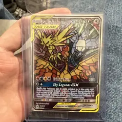 Moltres Zapdos Articuno GX SM210 Stained Glass Promo Tag Team Pokemon TCG Sealed - Image 1