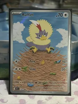 Rufflet 154/086 Illustration Rare - Pokemon TCG Black Bolt - (Pack Fresh) NM - Image 1