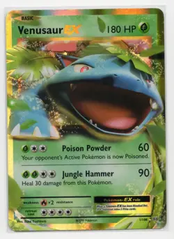 Venusaur EX 1 Evolutions - Holo Pokemon LP+ (EX Rare) - Image 1