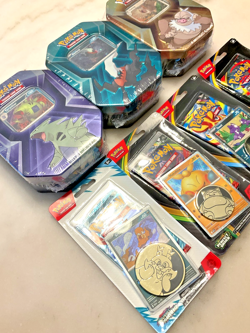 Pokemon TCG LOT - Triple Whammy Tin SET + Coin Blister Set - FACTORY SEALED - Image 4