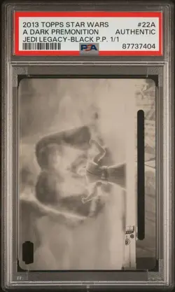 2013 Topps Star Wars - A Dark Premonition Jedi Legacy - Black 1/1 PSA Authentic - Image 1