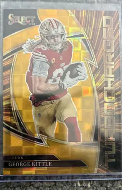 George Kittle - 2025 Panini Select Turbocharged gold disco 3/10 no. 19 - Image 1