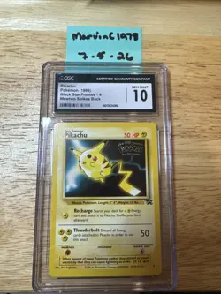 Pikachu Pokemon (1999) Black Star Promos - 4 Mewtwo Strikes Back CGC 10 - Image 1