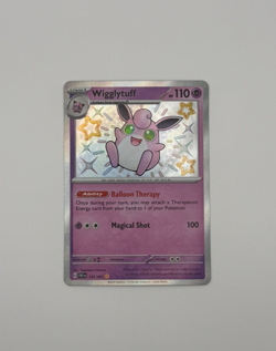 Wigglytuff 147/091 Shiny Rare Paldean Fates SV Holo Pokemon Card NM - Image 1