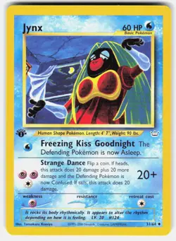Pokemon tcg Neo Revelation Jynx Near Mint or Better - Image 1