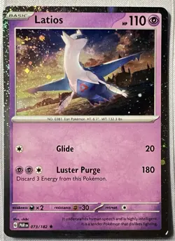 Pokemon Latios (Cosmos Holo) 073/182 Paradox Rift Rare Reverse Cosmos Holo NM - Image 2