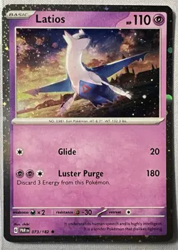 Pokemon Latios (Cosmos Holo) 073/182 Paradox Rift Rare Reverse Cosmos Holo NM - Image 2