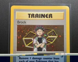 Pokemon Brock 15/132 Gym Heroes Rare Unlimited Holo LP - Image 4