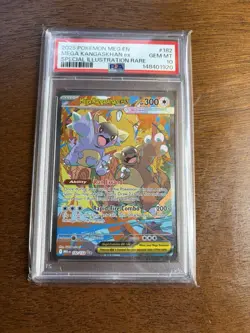 Pokemon Mega Kangaskhan ex PSA 10 #182 GEM MINT Special Illustration Rare card - Image 1