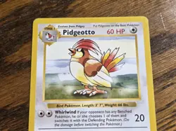 Pokemon Base Set Shadowless Pidgeotto #22/102 MP - Image 2