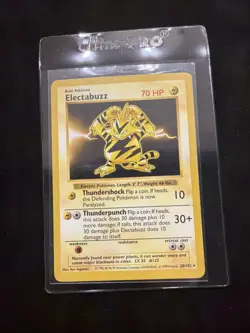 1999 WOTC Pokemon TCG Electabuzz 020/102 Base Set Shadowless Regular Card MP - Image 1