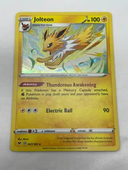 Jolteon 47/185 Vivid Voltage Cosmos Holo Promo Pokemon TCG Card NM - Image 3