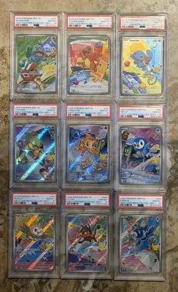 PSA 10 SEQUENTIAL SET Pokemon First Partner Illustration Series 1 Collection - Image 1