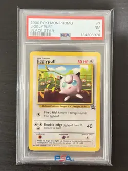 2000 Pokemon TCG Jigglypuff Black Star Promo #7 Card PSA 7 - Image 1