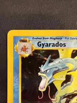 Gyarados 006/102 Holo Base Set Pokemon Vintage MP+ - Image 3