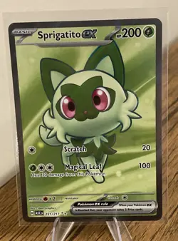 Pokemon Sprigatito ex Full Art Holo Ultra Rare 251/217 Near Mint - Image 1