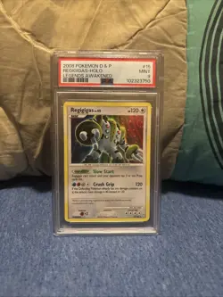 2008 POKEMON DIAMOND & PEARL LEGENDS AWAKENED #15 REGIGIGAS-REVERSE FOIL PSA 9 - Image 1