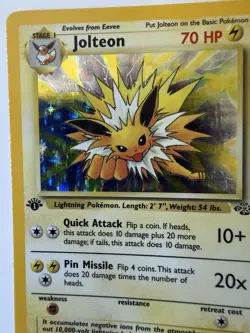 Jolteon 4/64 1st Edition Holo Rare Jungle Pokemon Wotc Vintage - Image 2