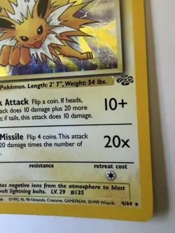 Jolteon 4/64 1st Edition Holo Rare Jungle Pokemon Wotc Vintage - Image 4
