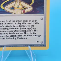Misty Trainer Gym Heroes 18/132 Unlimited English Holo Rare WOTC - Image 4