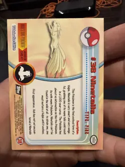 Pokemon Card - Topps - #38 Ninetails HOLO - Image 2