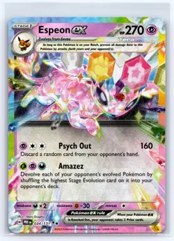 Espeon ex 034/131 Holo Double Rare Prismatic Evolutions Pokemon Holo Near Mint - Image 1