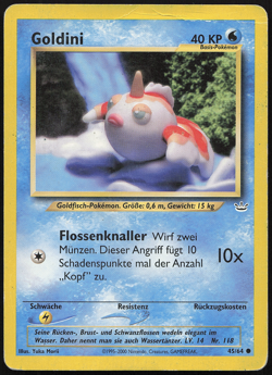 Pokemon German 45/64 Goldeen Goldini Neo Revelation Common DMG Card - Image 1