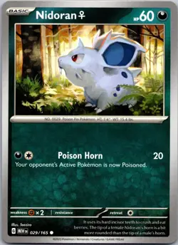 Nidoran F 029/165 Common MEW SV: Scarlet & Violet 151 Pokemon Lightly Played - Image 1
