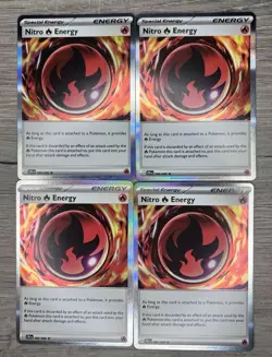 Pokemon TCG [4x Playset] Nitro Energy Cards Holo 086/086 Lot of 4 Chaos Rising - Image 1