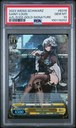 2023 WEISS SCHWARZ AZUR LANE GOLD SIGNATURE #E018 SAINT LOUIS PSA 10 - Image 1