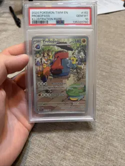 2024 POKEMON TWM EN-TWILIGHT MASQUERADE ILLUSTRATION RARE #182 PROBOPASS PSA 10 - Image 1