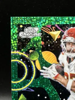 2025 Topps Cosmic Chrome Travis Kelce Green Space Dust Refractor /75 - Image 3