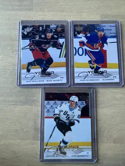 ✅ 2025-26 Upper Deck Series Two Lot Of 3 Young Guns Williams Shabanov Simashev - Image 1