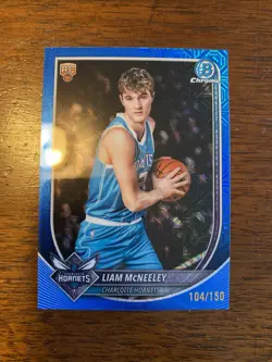 2025-26 Bowman Chrome Blue Mojo Refractor - Liam McNeely RC #BCV-29 /150 - Image 1