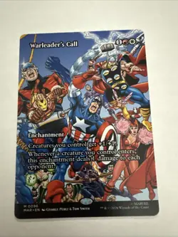 Warleader’s Call 096 Borderless NON Foil Marvel Super Heroes MAR MTG Magic - Image 1